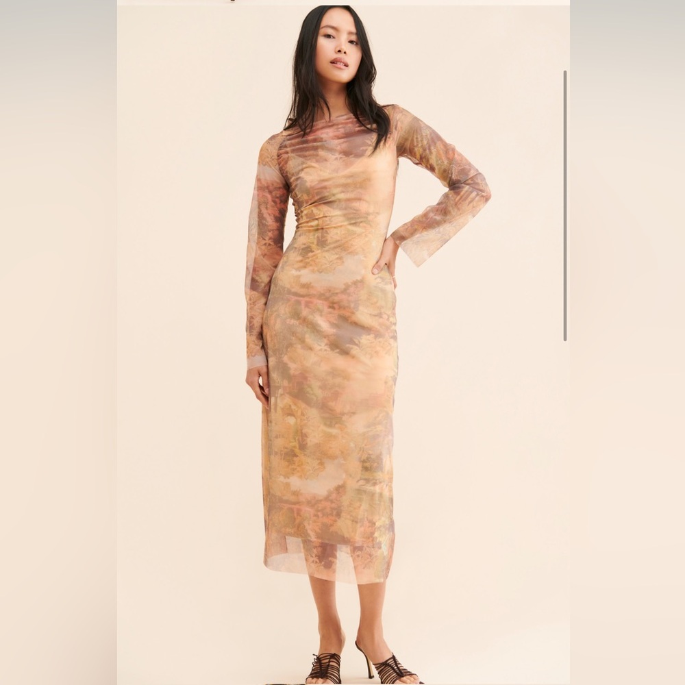 The Fifth Label Earthy Tones Long Sleeve Dress